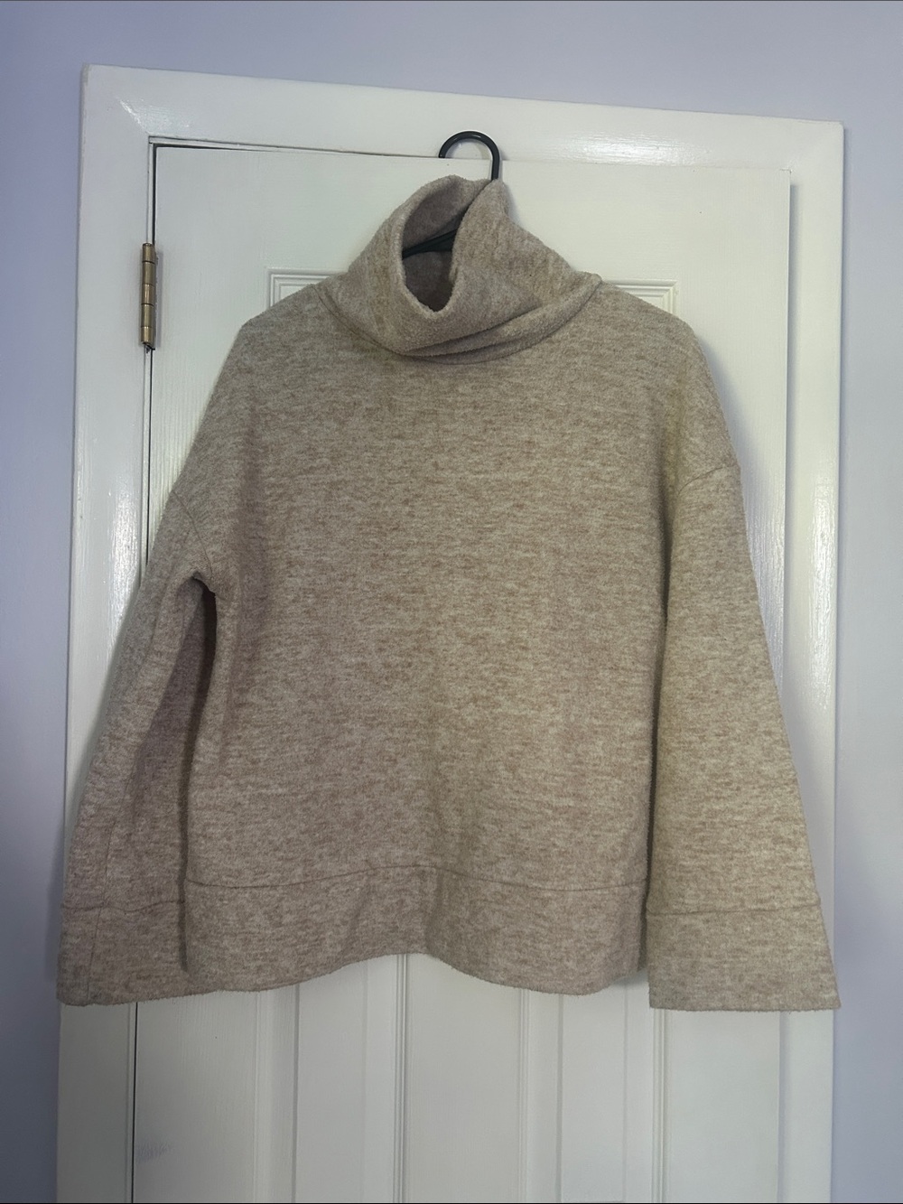 Cozy Women's Turtleneck Sweater in Beige